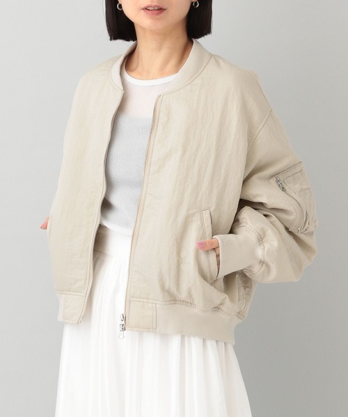 A part by（アパートバイ）の「ショートMA-1（MA-1・レディース・ライトグレー/ライトベージュ/チャコールグレー・FREE）」の16枚目の写真