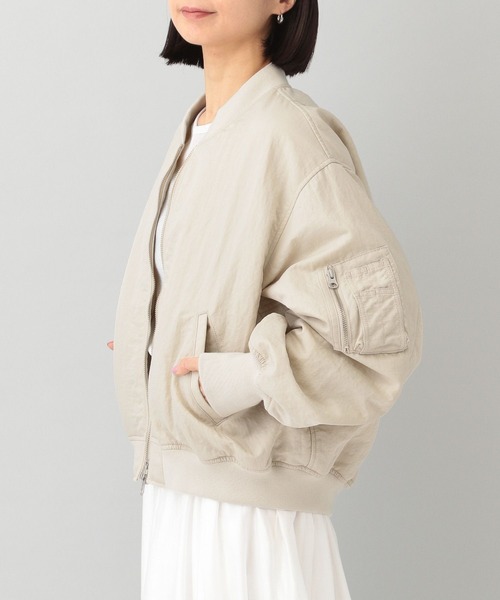 A part by（アパートバイ）の「ショートMA-1（MA-1・レディース・ライトグレー/ライトベージュ/チャコールグレー・FREE）」の17枚目の写真