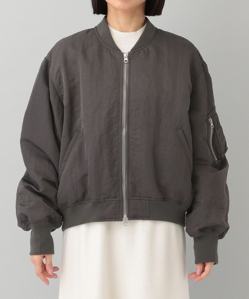 A part by（アパートバイ）の「ショートMA-1（MA-1・レディース・ライトグレー/ライトベージュ/チャコールグレー・FREE）」の19枚目の写真