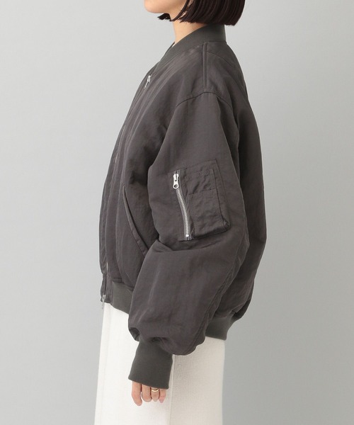 A part by（アパートバイ）の「ショートMA-1（MA-1・レディース・ライトグレー/ライトベージュ/チャコールグレー・FREE）」の20枚目の写真