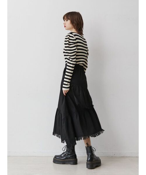 jouetie(ジュエティ)の「フロントリボンニット(ニット/セーター・レディース・ブラック/ピンク/アイボリー・MEDIUM)」の11枚目の写真