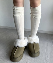 Silly（シリー）の「【スタイルアップしながらあったか】ボリュームソールムートンスリッポン（スリッポン）」