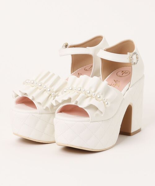 YOSUKE（ヨースケ）の「「YOSUKE/ヨースケ」厚底バックベルトサンダル（サンダル・レディース・ブラック/ブラック系その他/オフホワイト/クリアブラック/ブラック系その他3/シャンパン/ホワイト・S/M/L/LL）」の2枚目の写真