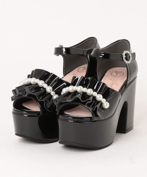 YOSUKE（ヨースケ）の「「YOSUKE/ヨースケ」厚底バックベルトサンダル（サンダル・レディース・ブラック/ブラック系その他/オフホワイト/クリアブラック/ブラック系その他3/シャンパン/ホワイト・S/M/L/LL）」の4枚目の写真