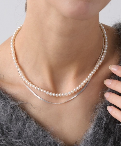 PAS TIERRA（パティエラ）の「【Maris】淡水パールネックレス（ネックレス・レディース・イエローゴールド・FREE）」の9枚目の写真