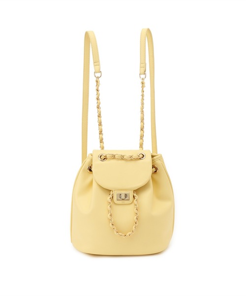 VIS（ビス）の「チェーンミニリュック（バックパック/リュック・レディース・イエロー系その他2/ブラック・FREE）」の4枚目の写真