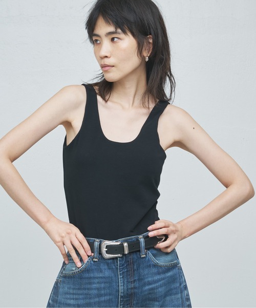 GALLARDAGALANTE(ガリャルダガランテ)の「【La nature linge】ベア天竺タンクトップ(タンクトップ・レディース・ホワイト/ブラック・1/0)」の9枚目の写真