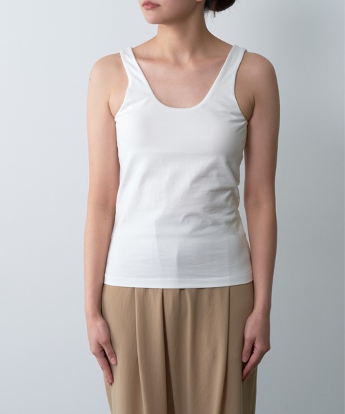 GALLARDAGALANTE(ガリャルダガランテ)の「【La nature linge】ベア天竺タンクトップ(タンクトップ・レディース・ホワイト/ブラック・1/0)」の11枚目の写真