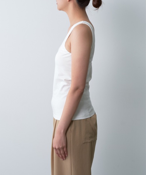 GALLARDAGALANTE(ガリャルダガランテ)の「【La nature linge】ベア天竺タンクトップ(タンクトップ・レディース・ホワイト/ブラック・1/0)」の12枚目の写真