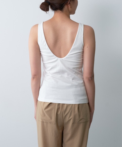 GALLARDAGALANTE(ガリャルダガランテ)の「【La nature linge】ベア天竺タンクトップ(タンクトップ・レディース・ホワイト/ブラック・1/0)」の13枚目の写真