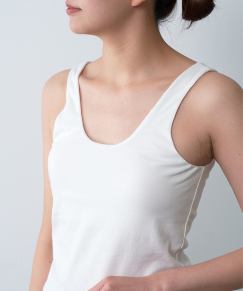 GALLARDAGALANTE(ガリャルダガランテ)の「【La nature linge】ベア天竺タンクトップ(タンクトップ・レディース・ホワイト/ブラック・1/0)」の14枚目の写真