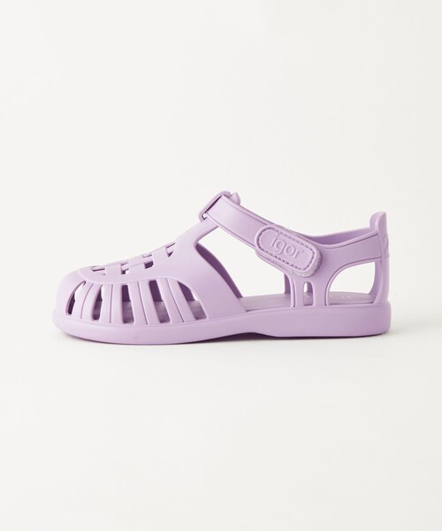 igor（イゴール）の「＜igor＞TOBBY 14cm-18cm（サンダル・キッズ・ライラック/ライトグレー/ライトピンク/ブラック・17cm/16cm/15cm/14cm/18cm）」の3枚目の写真