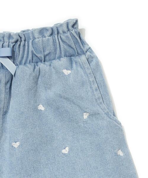 SHOO・LA・RUE（シューラルー）の「◆【110-140cm】ハート刺繍ショートパンツ（その他パンツ・キッズ・ブラック/ライトベージュ/サックスブルー・11/12/13/14）」の12枚目の写真