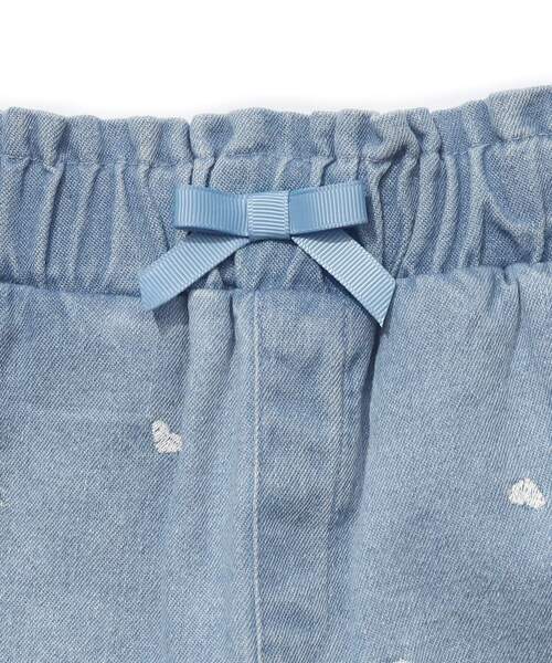 SHOO・LA・RUE（シューラルー）の「◆【110-140cm】ハート刺繍ショートパンツ（その他パンツ・キッズ・ブラック/ライトベージュ/サックスブルー・11/12/13/14）」の13枚目の写真