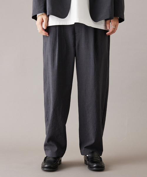 JOURNAL STANDARD（ジャーナルスタンダード）の「”吸水速乾 / 接触冷感” EVALET ストレッチ ウォッシャブル 1タックテーパードパンツ（スラックス・メンズ・ブラック系その他/ベージュ/ダークブルー・SMALL/MEDIUM/LARGE）」の11枚目の写真