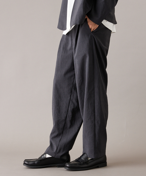 JOURNAL STANDARD（ジャーナルスタンダード）の「”吸水速乾 / 接触冷感” EVALET ストレッチ ウォッシャブル 1タックテーパードパンツ（スラックス・メンズ・ブラック系その他/ベージュ/ダークブルー・SMALL/MEDIUM/LARGE）」の15枚目の写真