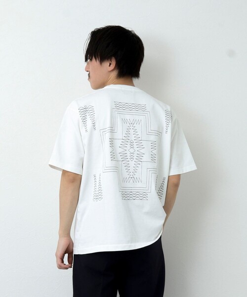 PENDLETON（ペンドルトン）の「【PENDLETON/ペンドルトン】Back EMB S/S Tee バック刺しゅう 半袖Tシャツ（Tシャツ/カットソー・メンズ・オフホワイト/チャコールグレー/アッシュグレー/ブルー・M/L）」の7枚目の写真