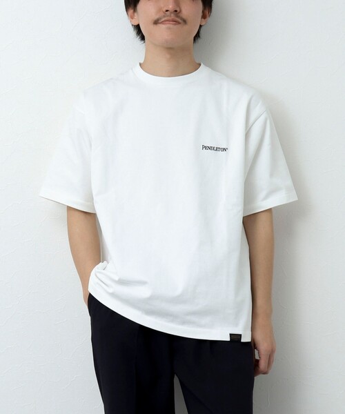 PENDLETON（ペンドルトン）の「【PENDLETON/ペンドルトン】Back EMB S/S Tee バック刺しゅう 半袖Tシャツ（Tシャツ/カットソー・メンズ・オフホワイト/チャコールグレー/アッシュグレー/ブルー・M/L）」の9枚目の写真
