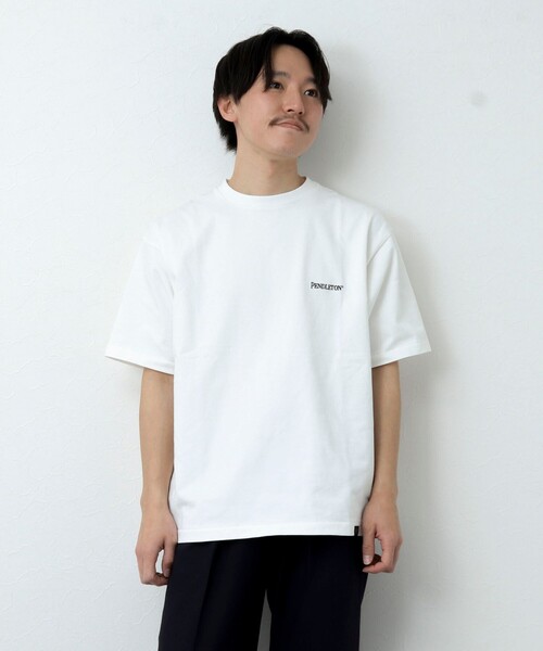 PENDLETON（ペンドルトン）の「【PENDLETON/ペンドルトン】Back EMB S/S Tee バック刺しゅう 半袖Tシャツ（Tシャツ/カットソー・メンズ・オフホワイト/チャコールグレー/アッシュグレー/ブルー・M/L）」の10枚目の写真