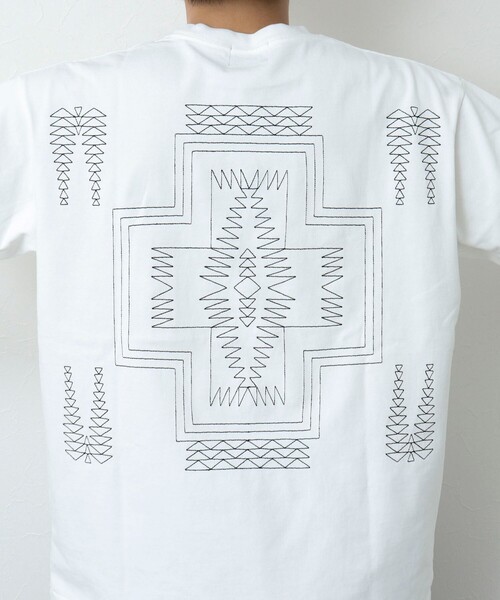 PENDLETON（ペンドルトン）の「【PENDLETON/ペンドルトン】Back EMB S/S Tee バック刺しゅう 半袖Tシャツ（Tシャツ/カットソー・メンズ・オフホワイト/チャコールグレー/アッシュグレー/ブルー・M/L）」の16枚目の写真