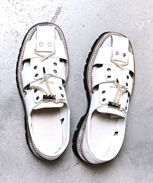 EARLE（アール）の「EARLE アール / Gladiator shoes グラディエーターシューズ グラディエーターサンダル / ER4101（サンダル・メンズ・ブラック/ホワイト・40/41/42/43）」の2枚目の写真
