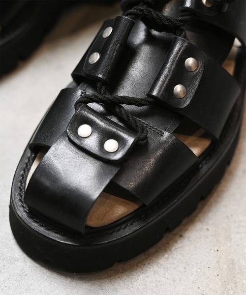 EARLE（アール）の「EARLE アール / Gladiator shoes グラディエーターシューズ グラディエーターサンダル / ER4101（サンダル・メンズ・ブラック/ホワイト・40/41/42/43）」の4枚目の写真