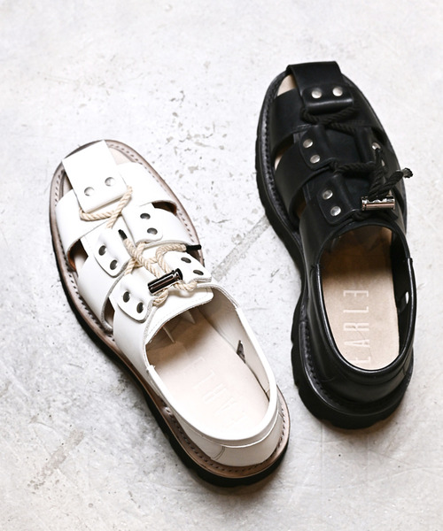 EARLE（アール）の「EARLE アール / Gladiator shoes グラディエーターシューズ グラディエーターサンダル / ER4101（サンダル・メンズ・ブラック/ホワイト・40/41/42/43）」の11枚目の写真