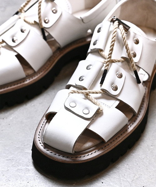 EARLE（アール）の「EARLE アール / Gladiator shoes グラディエーターシューズ グラディエーターサンダル / ER4101（サンダル・メンズ・ブラック/ホワイト・40/41/42/43）」の13枚目の写真
