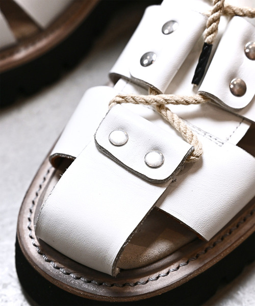 EARLE（アール）の「EARLE アール / Gladiator shoes グラディエーターシューズ グラディエーターサンダル / ER4101（サンダル・メンズ・ブラック/ホワイト・40/41/42/43）」の14枚目の写真