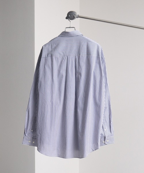 Art re A select（アトリエセレクト）の「【MADE IN JAPAN】オーバーストライプビッグシャツ（シャツ/ブラウス・メンズ・ブルー系その他2/ベージュ系その他/ベージュ系その他2/ブルー系その他・M/L）」の5枚目の写真
