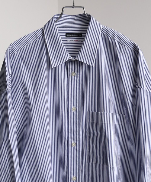 Art re A select（アトリエセレクト）の「【MADE IN JAPAN】オーバーストライプビッグシャツ（シャツ/ブラウス・メンズ・ブルー系その他2/ベージュ系その他/ベージュ系その他2/ブルー系その他・M/L）」の6枚目の写真