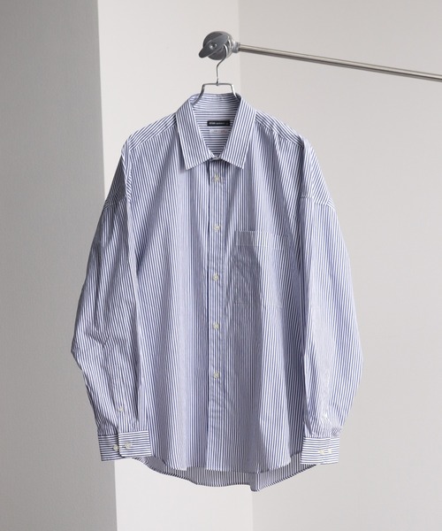 Art re A select（アトリエセレクト）の「【MADE IN JAPAN】オーバーストライプビッグシャツ（シャツ/ブラウス・メンズ・ブルー系その他2/ベージュ系その他/ベージュ系その他2/ブルー系その他・M/L）」の11枚目の写真