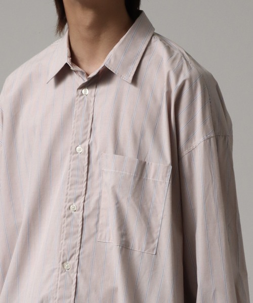 Art re A select（アトリエセレクト）の「【MADE IN JAPAN】オーバーストライプビッグシャツ（シャツ/ブラウス・メンズ・ブルー系その他2/ベージュ系その他/ベージュ系その他2/ブルー系その他・M/L）」の15枚目の写真