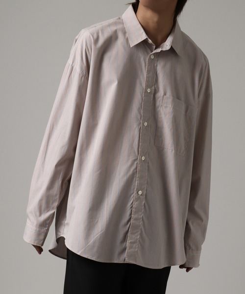 Art re A select（アトリエセレクト）の「【MADE IN JAPAN】オーバーストライプビッグシャツ（シャツ/ブラウス・メンズ・ブルー系その他2/ベージュ系その他/ベージュ系その他2/ブルー系その他・M/L）」の19枚目の写真