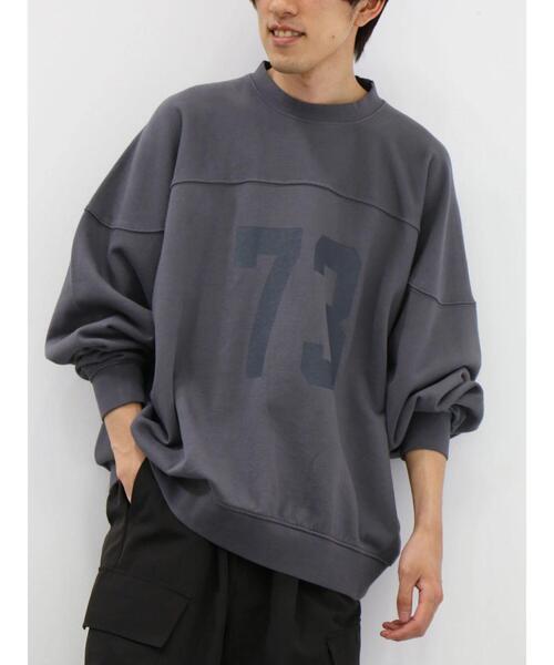 CRAFT STANDARD BOUTIQUE（クラフトスタンダードブティック）の「ヘビーウェイトオーバーダイ　フットボールスウェット（スウェット・メンズ・ブルー/チャコールグレー/アイボリー・XL/L/M）」の5枚目の写真