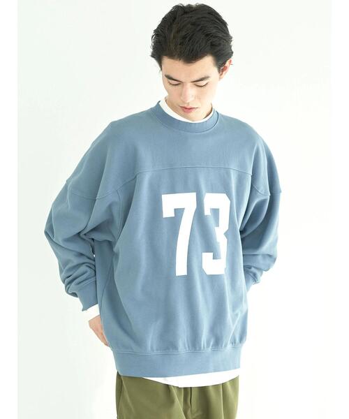 CRAFT STANDARD BOUTIQUE（クラフトスタンダードブティック）の「ヘビーウェイトオーバーダイ　フットボールスウェット（スウェット・メンズ・ブルー/チャコールグレー/アイボリー・XL/L/M）」の6枚目の写真