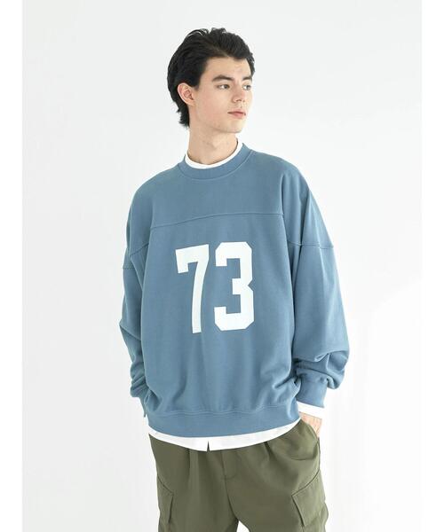 CRAFT STANDARD BOUTIQUE（クラフトスタンダードブティック）の「ヘビーウェイトオーバーダイ　フットボールスウェット（スウェット・メンズ・ブルー/チャコールグレー/アイボリー・XL/L/M）」の7枚目の写真