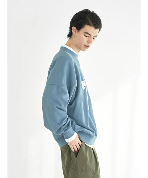 CRAFT STANDARD BOUTIQUE（クラフトスタンダードブティック）の「ヘビーウェイトオーバーダイ　フットボールスウェット（スウェット・メンズ・ブルー/チャコールグレー/アイボリー・XL/L/M）」の9枚目の写真
