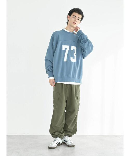 CRAFT STANDARD BOUTIQUE（クラフトスタンダードブティック）の「ヘビーウェイトオーバーダイ　フットボールスウェット（スウェット・メンズ・ブルー/チャコールグレー/アイボリー・XL/L/M）」の14枚目の写真