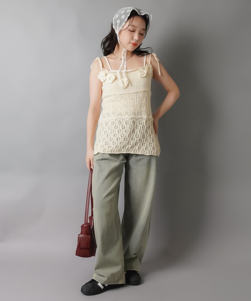 SPINNS(スピンズ)の「≪バレルシルエットパンツ≫ ヴィンテージライク オーバーダイワイドデニムパンツ/3サイズ展開(デニムパンツ・レディース・ブルー/ブラック/サックスブルー/ブルー系その他/ブラック×イエロー・S/M/XS)」の11枚目の写真