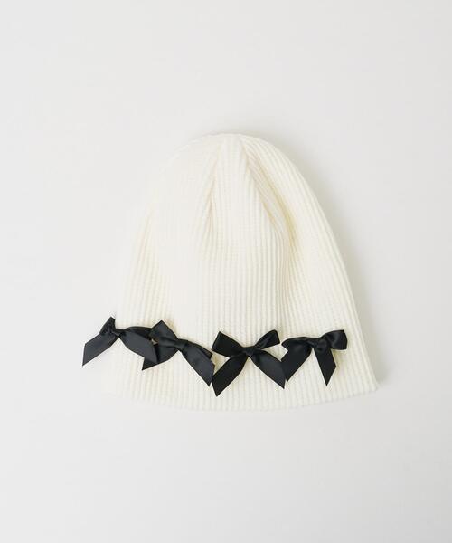 WEGO(ウィゴー)の「WEGO/リボンシングルニットワッチ(ニットキャップ/ビーニー・レディース・グレー/ブラック/ホワイト・FREE)」の5枚目の写真