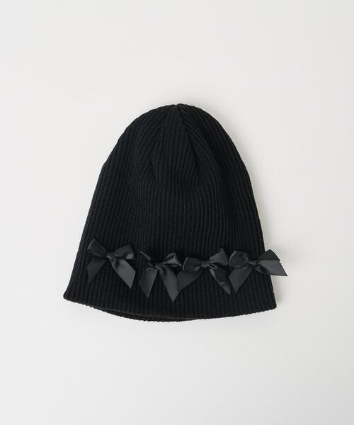 WEGO(ウィゴー)の「WEGO/リボンシングルニットワッチ(ニットキャップ/ビーニー・レディース・グレー/ブラック/ホワイト・FREE)」の7枚目の写真