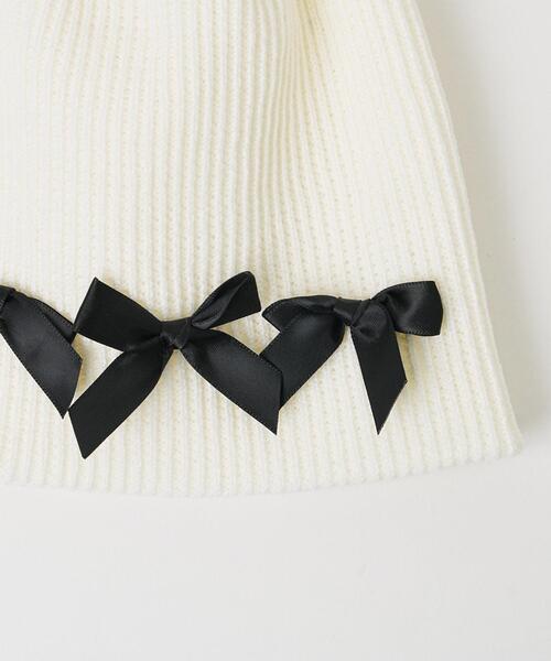 WEGO(ウィゴー)の「WEGO/リボンシングルニットワッチ(ニットキャップ/ビーニー・レディース・グレー/ブラック/ホワイト・FREE)」の6枚目の写真