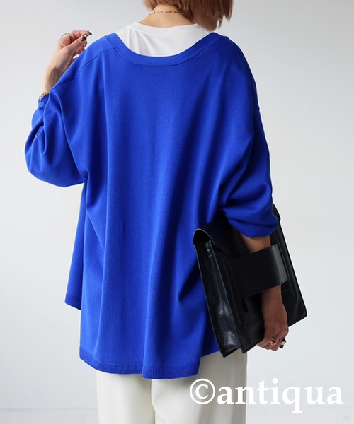 antiqua（アンティカ）の「UVカット接触冷感ニットカーディガン（カーディガン/ボレロ・レディース・イエロー系その他/ブラック/ブルー/ベージュ・FREE）」の18枚目の写真