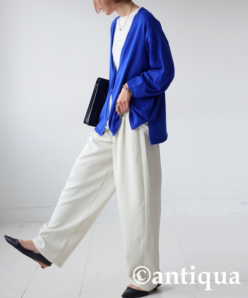 antiqua（アンティカ）の「UVカット接触冷感ニットカーディガン（カーディガン/ボレロ・レディース・イエロー系その他/ブラック/ブルー/ベージュ・FREE）」の19枚目の写真