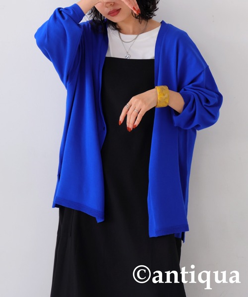 antiqua（アンティカ）の「UVカット接触冷感ニットカーディガン（カーディガン/ボレロ・レディース・イエロー系その他/ブラック/ブルー/ベージュ・FREE）」の20枚目の写真