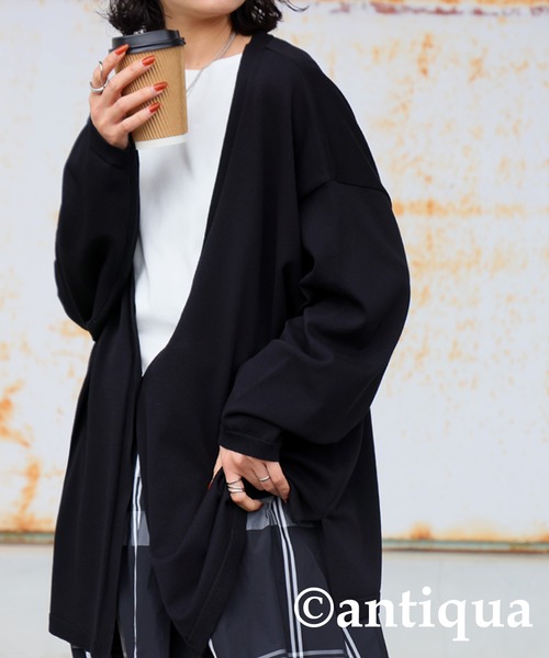 antiqua（アンティカ）の「UVカット接触冷感ニットカーディガン（カーディガン/ボレロ・レディース・イエロー系その他/ブラック/ブルー/ベージュ・FREE）」の9枚目の写真