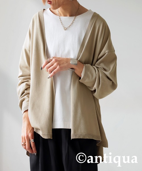 antiqua（アンティカ）の「UVカット接触冷感ニットカーディガン（カーディガン/ボレロ・レディース・イエロー系その他/ブラック/ブルー/ベージュ・FREE）」の14枚目の写真