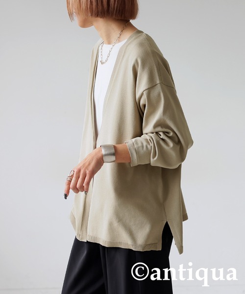 antiqua（アンティカ）の「UVカット接触冷感ニットカーディガン（カーディガン/ボレロ・レディース・イエロー系その他/ブラック/ブルー/ベージュ・FREE）」の16枚目の写真