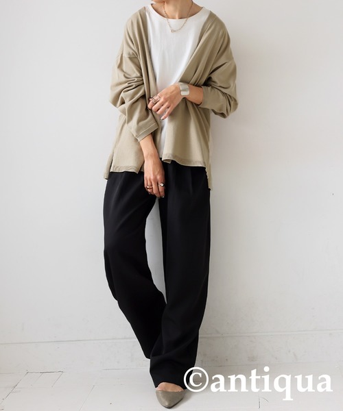 antiqua（アンティカ）の「UVカット接触冷感ニットカーディガン（カーディガン/ボレロ・レディース・イエロー系その他/ブラック/ブルー/ベージュ・FREE）」の15枚目の写真